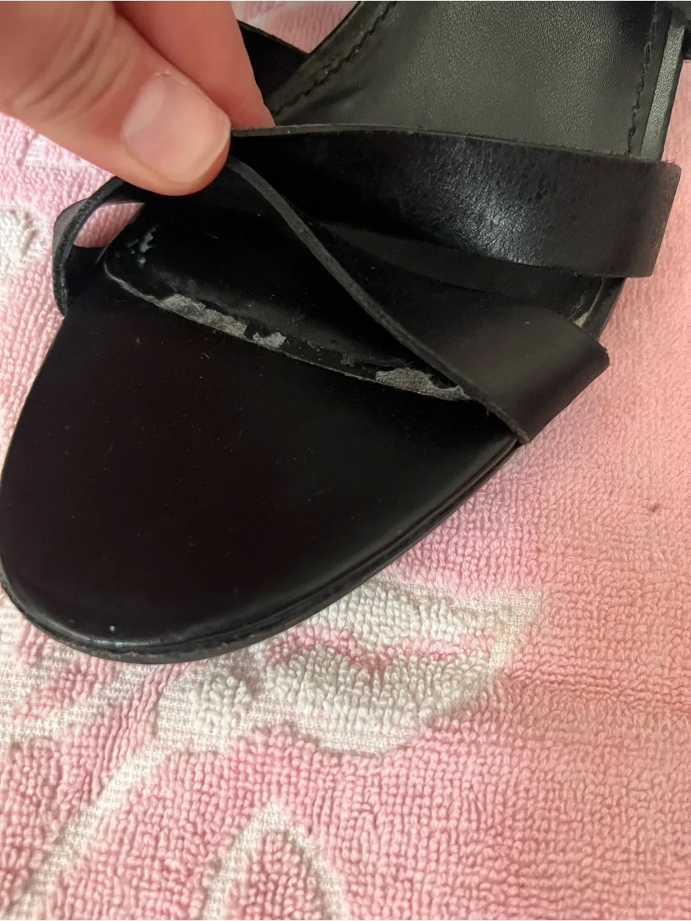 Franco Sarto Black Strappy Gladiator Sandals